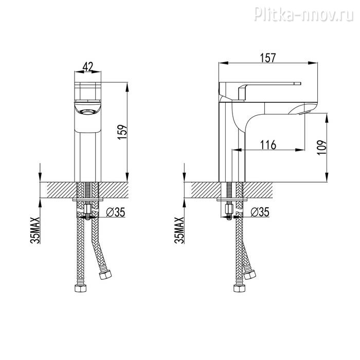 Slide SLIBL00i01 черный Смеситель для раковины Iddis Slide SLIBL00i01 черный Смеситель для раковины Iddis