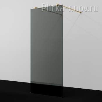 Vechte 60W40PG-TG 120 WasserKRAFT Душевая перегородка Глянцевое золото/Тонированное стекло