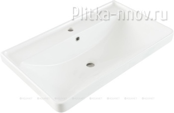 Ирис 81х48 белая глянцевая Раковина мебельная Aquanet