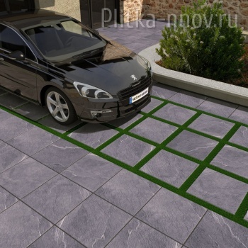 Барбод черный матовый 60x60x2 Плитка для улицы 20мм Realistik