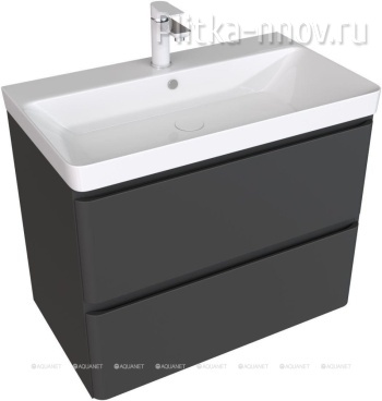 Эмбер 80 черный матовый Тумба с раковиной Urban 80 12080-KL Aquanet Эмбер 80 черный матовый Тумба с раковиной Urban 80 12080-KL Aquanet