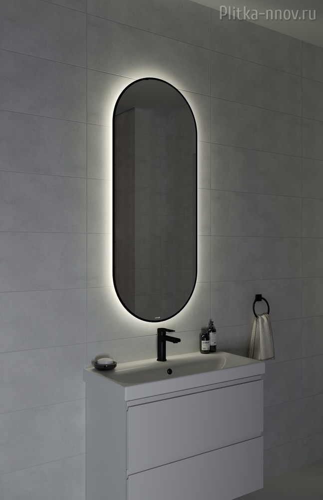 ECLIPSE Smart 50X122 Cersanit Зеркало с подсветкой в черной рамке ECLIPSE Smart 50X122 Cersanit Зеркало с подсветкой в черной рамке