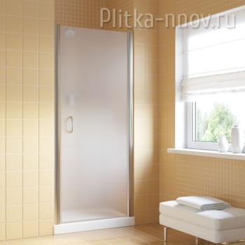 EP LUX 70 08 10 L/R, профиль хром, стекло сатин Дверь в душевой проем Vegas-Glass