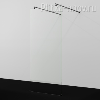 Vechte 60W39MB 90 WasserKRAFT Душевая перегородка Черный/Прозрачное стекло