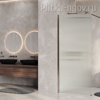 Rur 30W39-FL 90 WasserKRAFT Душевая перегородка Серебристый/Рифленое стекло