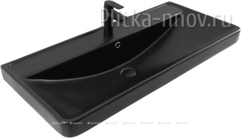 Ирис 101х47 черная матовая Раковина мебельная Aquanet
