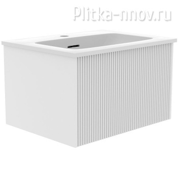 Terra 60 FNC-01-TER-B-60 Тумба с раковиной Flat 60 подв. Белая матовая La Fenice