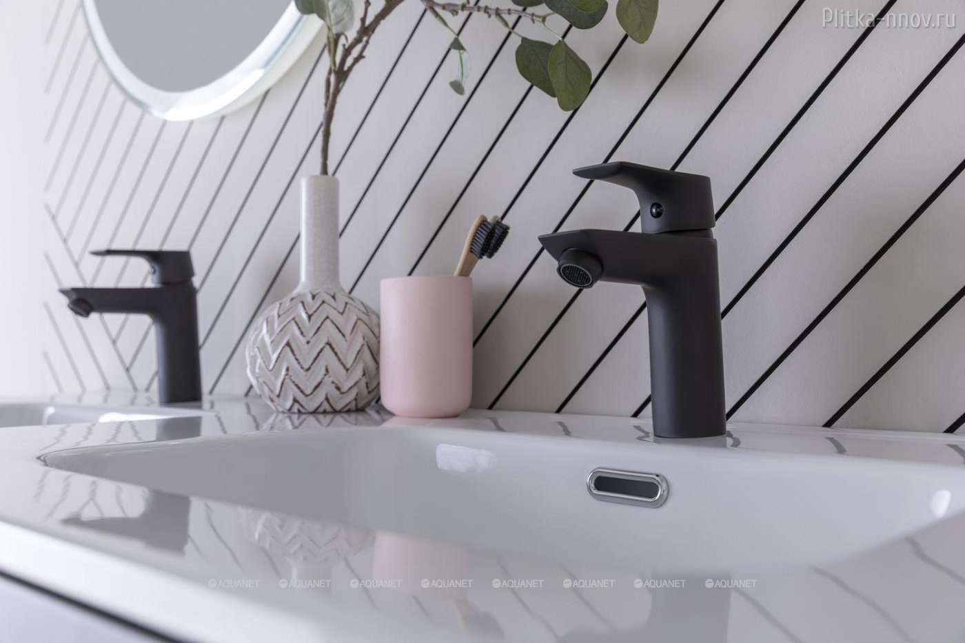 Flat 121х46.5 белая глянцевая Раковина двойная мебельная Aquanet Flat 121х46.5 белая глянцевая Раковина двойная мебельная Aquanet