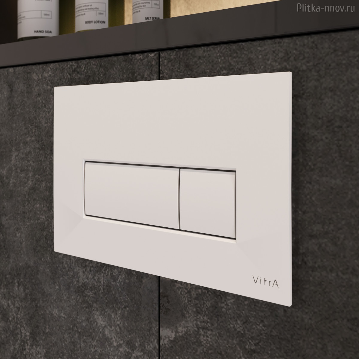 Root Square 740-2300 глянцевая белая Vitra кнопка смыва Root Square 740-2300 глянцевая белая Vitra кнопка смыва