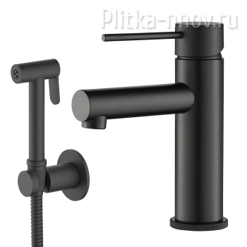 Saona 2360/03G Черный Смеситель для раковины с гигиеническим душем Timo