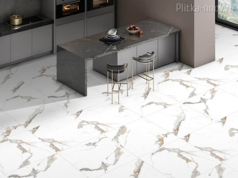 Statuario Marco Shiny Sugar 60х60 Керамогранит Ocean-ceramic