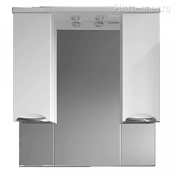 Мессина 100 Зеркало-шкаф белый глянец ASB-Mebel