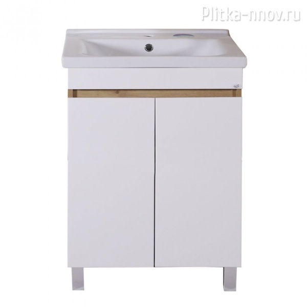 Марко 60-2.0 Тумба с раковиной белый/дуб золотой ASB-Mebel