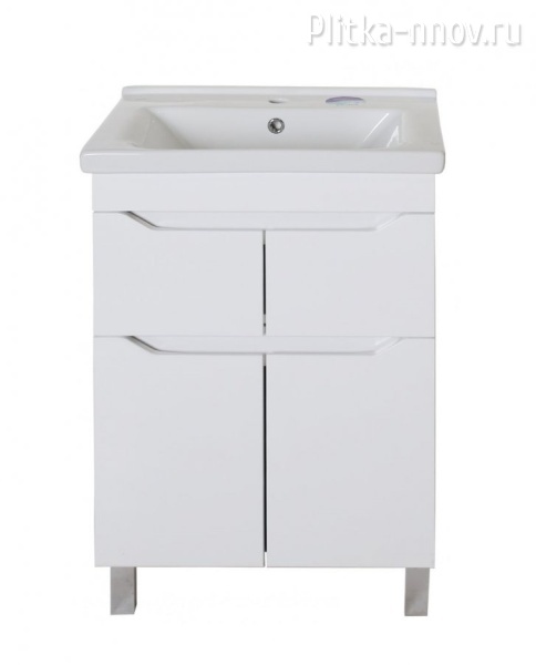 Бари 60-2.2 Тумба с раковиной белый ASB-Mebel