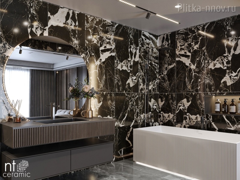 Quanta Grey NS612NTT9028L 60х120 Portoro Black Керамогранит NT Ceramic