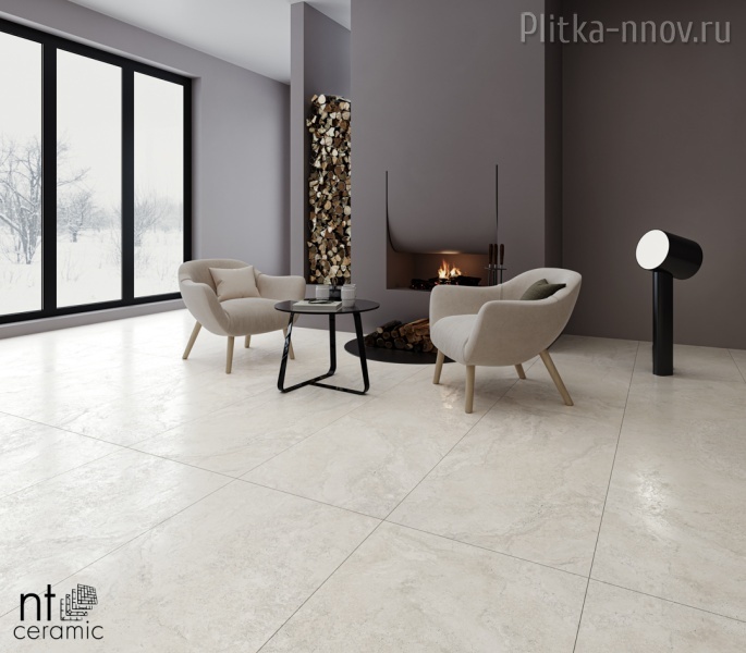Zeus ZS6NTT9703M 60х60 /60х120 Travertine Bianco Керамогранит NT Ceramic 