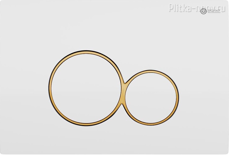 Виктория PN44061WG, цвет белая/золото, Клавиша смыва Point