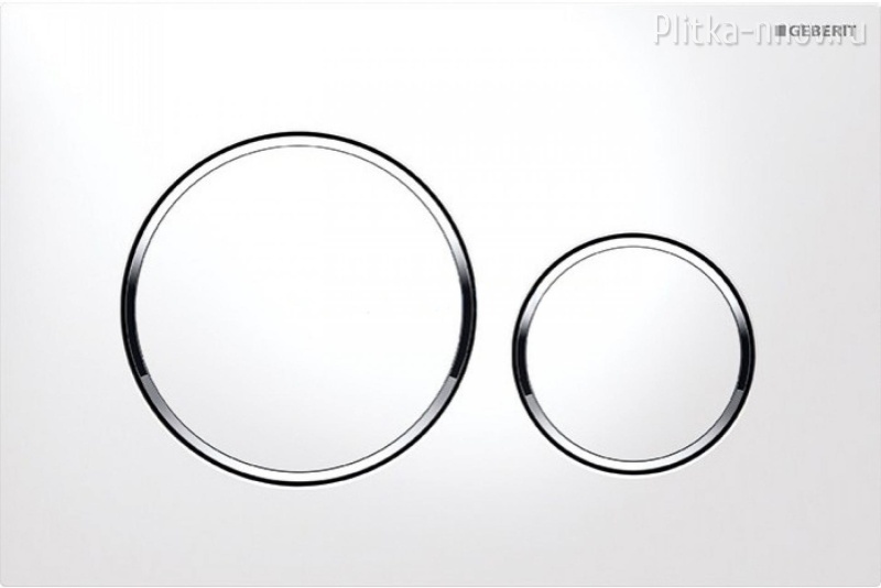GEBERIT Sigma 20 115.882.JT.1 (не оставляет отпечатков)белый матовый/хром глянец