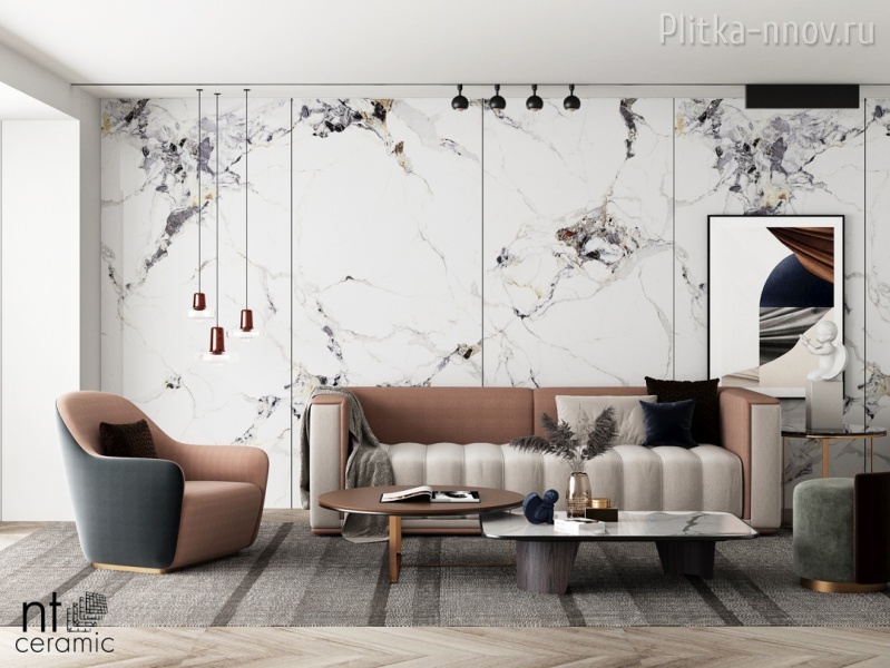 Atlas Wide Breccia Bianco NTT3310P 120 х 240 Широкоформатный керамогранит NT Ceramic