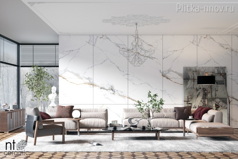 Atlas Wide Carrara Gold mat NTT3300M 120 х 240 Широкоформатный керамогранит NT Ceramic