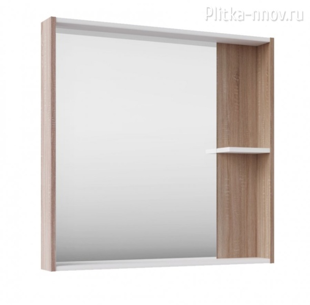Адель 80 Зеркало белый/дуб сонома ASB-Mebel